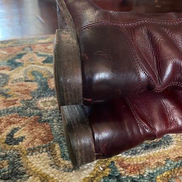 Frye Melissa button 2 boot Bordeaux wine size 5 1/2 - Picture 9 of 14